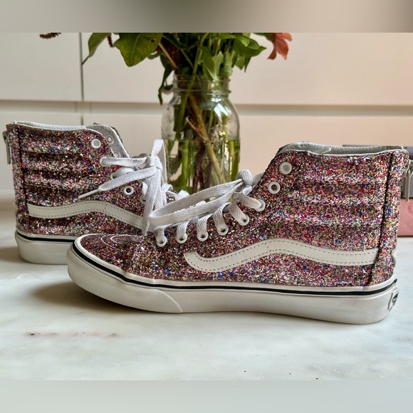 Vans Sk8-Hi Slim Zip Chunky Glitter Sneakers - Picture 5 of 7